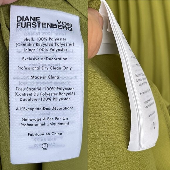 Diane von Furstenberg Pleated Strap Irma Dress size 16 - Picture 9 of 17